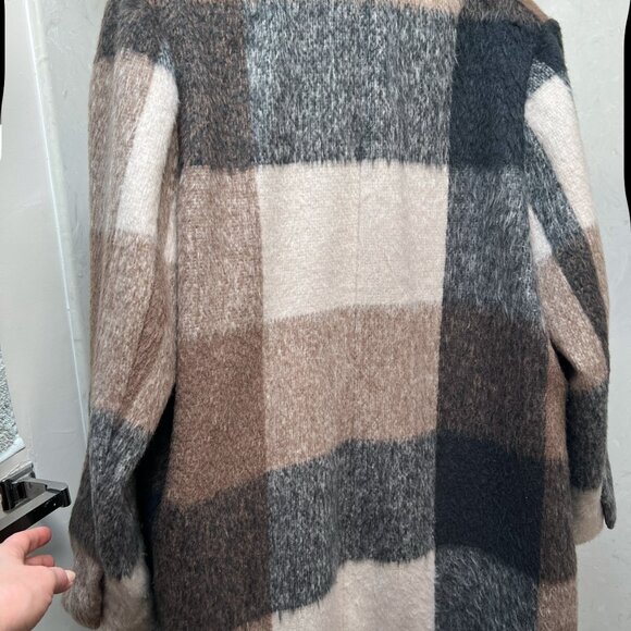 MYNT 1792 Plus Plaid Shawl Collar Coat - 3X - Picture 6 of 9